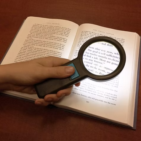 Illuminated Hand held Magnifier